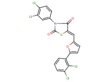 3-(3,4-dichlorophenyl)-5-{[5-(2,3-dichlorophenyl)-2-furyl]methylene}-1,3-thiazolidine-2,4-dione