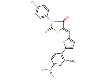 3-(4-chlorophenyl)-5-{[5-(2-methyl-4-nitrophenyl)-2-furyl]methylene}-1,3-thiazolidine-2,4-dione
