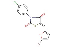 5-[(5-bromo-2-furyl)methylene]-3-(4-chlorophenyl)-1,3-thiazolidine-2,4-dione