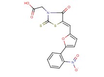 (5-{[5-(2-nitrophenyl)-2-furyl]methylene}-4-oxo-2-thioxo-1,3-thiazolidin-3-yl)acetic acid