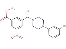 methyl 3-{[4-(3-chlorophenyl)-1-piperazinyl]carbonyl}-5-nitrobenzoate