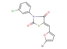 5-[(5-bromo-2-furyl)methylene]-3-(3-chlorophenyl)-1,3-thiazolidine-2,4-dione