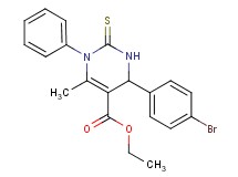 ethyl 4-(4-bromophenyl)-6-methyl-1-phenyl-2-thioxo-1,2,3,4-tetrahydro-5-pyrimidinecarboxylate