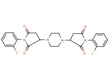3,3'-(1,4-piperazinediyl)bis[1-(2-fluorophenyl)-2,5-pyrrolidinedione]
