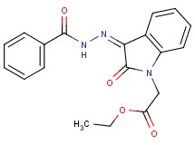 ethyl [3-(benzoylhydrazono)-2-oxo-2,3-dihydro-1H-indol-1-yl]acetate