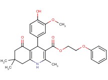2-phenoxyethyl 4-(4-hydroxy-3-methoxyphenyl)-2,7,7-trimethyl-5-oxo-1,4,5,6,7,8-hexahydro-3-quinolinecarboxylate