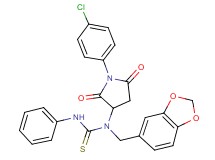 N-(1,3-benzodioxol-5-ylmethyl)-N-[1-(4-chlorophenyl)-2,5-dioxo-3-pyrrolidinyl]-N'-phenylthiourea
