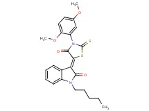3-[3-(2,5-dimethoxyphenyl)-4-oxo-2-thioxo-1,3-thiazolidin-5-ylidene]-1-pentyl-1,3-dihydro-2H-indol-2-one