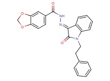 N'-[2-oxo-1-(2-phenylethyl)-1,2-dihydro-3H-indol-3-ylidene]-1,3-benzodioxole-5-carbohydrazide