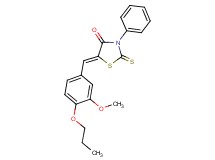 5-(3-methoxy-4-propoxybenzylidene)-3-phenyl-2-thioxo-1,3-thiazolidin-4-one
