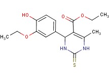 ethyl 4-(3-ethoxy-4-hydroxyphenyl)-6-methyl-2-thioxo-1,2,3,4-tetrahydro-5-pyrimidinecarboxylate