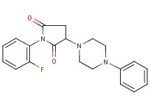 1-(2-fluorophenyl)-3-(4-phenyl-1-piperazinyl)-2,5-pyrrolidinedione