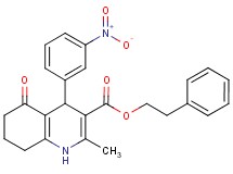2-phenylethyl 2-methyl-4-(3-nitrophenyl)-5-oxo-1,4,5,6,7,8-hexahydro-3-quinolinecarboxylate