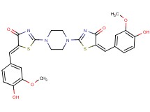 2,2'-(1,4-piperazinediyl)bis[5-(4-hydroxy-3-methoxybenzylidene)-1,3-thiazol-4(5H)-one]