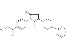 methyl 4-{2,5-dioxo-3-[4-(2-pyrimidinyl)-1-piperazinyl]-1-pyrrolidinyl}benzoate