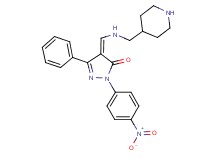 2-(4-nitrophenyl)-5-phenyl-4-{[(4-piperidinylmethyl)amino]methylene}-2,4-dihydro-3H-pyrazol-3-one