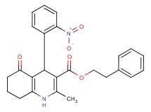 2-phenylethyl 2-methyl-4-(2-nitrophenyl)-5-oxo-1,4,5,6,7,8-hexahydro-3-quinolinecarboxylate