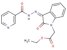 ethyl {2-oxo-3-[(3-pyridinylcarbonyl)hydrazono]-2,3-dihydro-1H-indol-1-yl}acetate