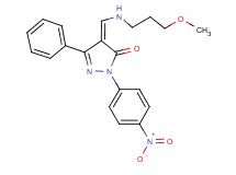 4-{[(3-methoxypropyl)amino]methylene}-2-(4-nitrophenyl)-5-phenyl-2,4-dihydro-3H-pyrazol-3-one
