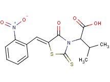 3-methyl-2-[5-(2-nitrobenzylidene)-4-oxo-2-thioxo-1,3-thiazolidin-3-yl]butanoic acid