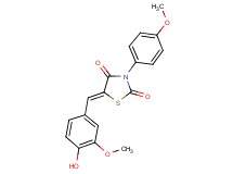5-(4-hydroxy-3-methoxybenzylidene)-3-(4-methoxyphenyl)-1,3-thiazolidine-2,4-dione