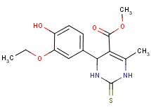 methyl 4-(3-ethoxy-4-hydroxyphenyl)-6-methyl-2-thioxo-1,2,3,4-tetrahydro-5-pyrimidinecarboxylate