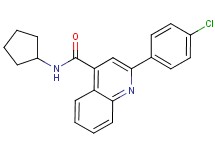 2-(4-chlorophenyl)-N-cyclopentyl-4-quinolinecarboxamide