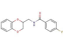 N-(2,3-dihydro-1,4-benzodioxin-2-ylmethyl)-4-fluorobenzamide
