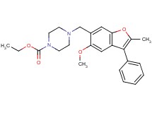 ethyl 4-[(5-methoxy-2-methyl-3-phenyl-1-benzofuran-6-yl)methyl]-1-piperazinecarboxylate