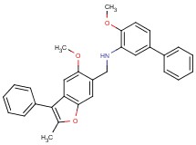 (4-methoxy-3-biphenylyl)[(5-methoxy-2-methyl-3-phenyl-1-benzofuran-6-yl)methyl]amine hydrochloride