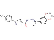 N'-[1-(3,4-dimethoxyphenyl)ethylidene]-3-(4-methylphenyl)-1H-pyrazole-5-carbohydrazide