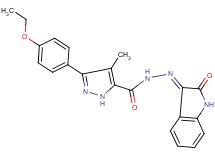 3-(4-ethoxyphenyl)-4-methyl-N'-(2-oxo-1,2-dihydro-3H-indol-3-ylidene)-1H-pyrazole-5-carbohydrazide
