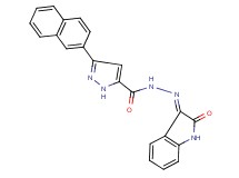 3-(2-naphthyl)-N'-(2-oxo-1,2-dihydro-3H-indol-3-ylidene)-1H-pyrazole-5-carbohydrazide