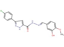 3-(4-chlorophenyl)-N'-(3-hydroxy-4-methoxybenzylidene)-1H-pyrazole-5-carbohydrazide