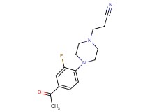 3-[4-(4-acetyl-2-fluorophenyl)-1-piperazinyl]propanenitrile