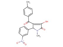 3-hydroxy-1-methyl-4-(4-methylbenzoyl)-5-(3-nitrophenyl)-1,5-dihydro-2H-pyrrol-2-one