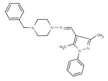 4-benzyl-N-[(3,5-dimethyl-1-phenyl-1H-pyrazol-4-yl)methylene]-1-piperazinamine