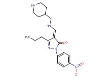 2-(4-nitrophenyl)-4-{[(4-piperidinylmethyl)amino]methylene}-5-propyl-2,4-dihydro-3H-pyrazol-3-one