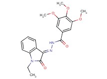 N'-(1-ethyl-2-oxo-1,2-dihydro-3H-indol-3-ylidene)-3,4,5-trimethoxybenzohydrazide