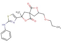 3-(2-anilino-1,3-thiazol-4-yl)-3-methyl-8-(propoxymethyl)-2,7-dioxaspiro[4.4]nonane-1,6-dione