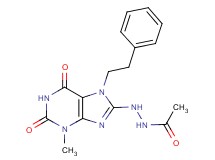 N'-[3-methyl-2,6-dioxo-7-(2-phenylethyl)-2,3,6,7-tetrahydro-1H-purin-8-yl]acetohydrazide