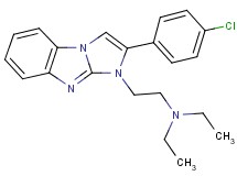 {2-[2-(4-chlorophenyl)-1H-imidazo[1,2-a]benzimidazol-1-yl]ethyl}diethylamine dihydrochloride