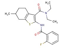 N,N-diethyl-2-[(2-fluorobenzoyl)amino]-6-methyl-4,5,6,7-tetrahydro-1-benzothiophene-3-carboxamide