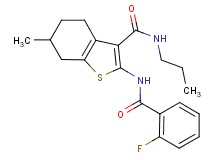 2-[(2-fluorobenzoyl)amino]-6-methyl-N-propyl-4,5,6,7-tetrahydro-1-benzothiophene-3-carboxamide