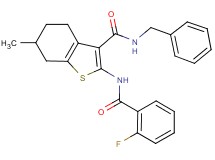 N-benzyl-2-[(2-fluorobenzoyl)amino]-6-methyl-4,5,6,7-tetrahydro-1-benzothiophene-3-carboxamide
