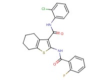 N-(2-chlorophenyl)-2-[(2-fluorobenzoyl)amino]-4,5,6,7-tetrahydro-1-benzothiophene-3-carboxamide