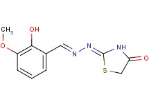 2-hydroxy-3-methoxybenzaldehyde (4-oxo-1,3-thiazolidin-2-ylidene)hydrazone