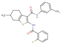 2-[(2-fluorobenzoyl)amino]-6-methyl-N-(3-methylphenyl)-4,5,6,7-tetrahydro-1-benzothiophene-3-carboxamide