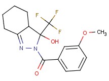 2-(3-methoxybenzoyl)-3-(trifluoromethyl)-3,3a,4,5,6,7-hexahydro-2H-indazol-3-ol