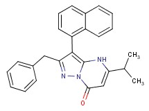 2-benzyl-5-isopropyl-3-(1-naphthyl)pyrazolo[1,5-a]pyrimidin-7(4H)-one